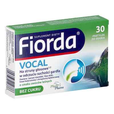 Fiorda Vocal o smaku owoców leśnych pastylki do ssania bez cukru