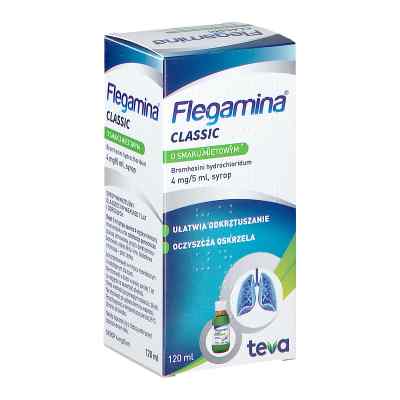 Flegamina Classic o smaku miętowym 120 ml od PLIVA KRAKÓW Z.F. S.A. PZN 08301319