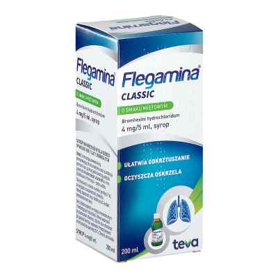 Flegamina Classic o smaku miętowym 200 ml od PLIVA KRAKÓW Z.F. S.A. PZN 08301686