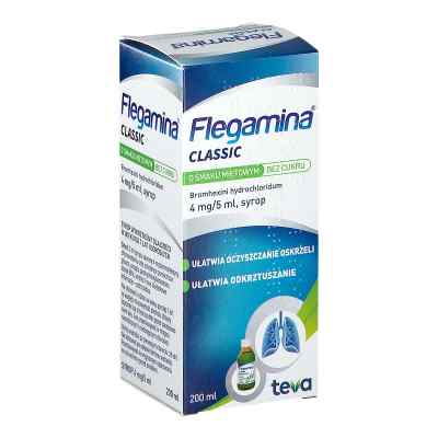 Flegamina o smaku miętowym bez cukru 200 ml od PLIVA KRAKÓW Z.F. S.A. PZN 08301521