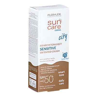 Flos-Lek Sun Care Derma City BB Krem tonujący sensitive SPF 50+ 30 ml od  PZN 08304880
