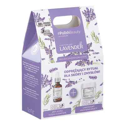 FLOS-LEK Zestaw LAVENDER (Lawendowy Krem Nawilżający dzień/noc i