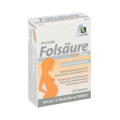 Folsäure 400 Plus B12+jod tabletki 120 szt. od Avitale GmbH PZN 10547716