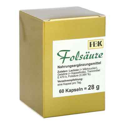 Folsäure Kapseln 60 szt. od FBK-Pharma GmbH PZN 01581654