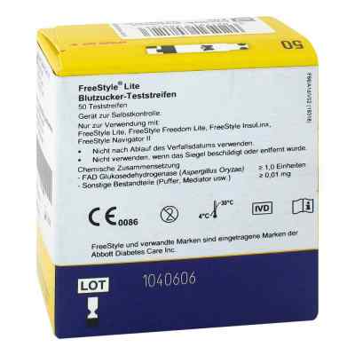 Freestyle Lite paski testowe 50 szt. od axicorp Pharma GmbH PZN 01156684