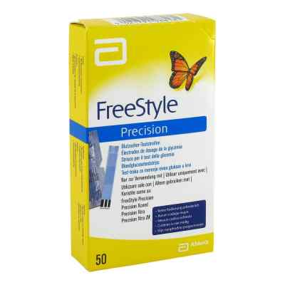 Freestyle Precision Testy paskowe do mierzenia poziomu cukru we  50 szt. od Abbott GmbH PZN 06905334