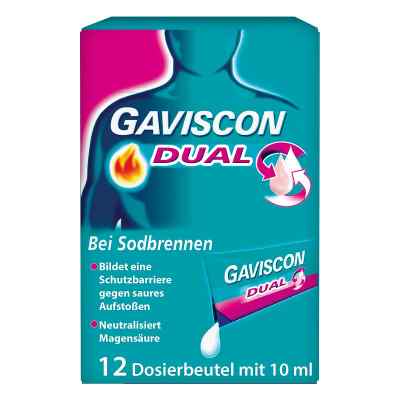 Gaviscon Dual 500mg/213mg/325mg saszetki 12X10 ml od Reckitt Benckiser Deutschland Gm PZN 04363828