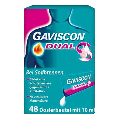 Gaviscon Dual 500mg/213mg/325mg zawiesina doustna w saszetce 48X10 ml od Reckitt Benckiser Deutschland Gm PZN 16511079