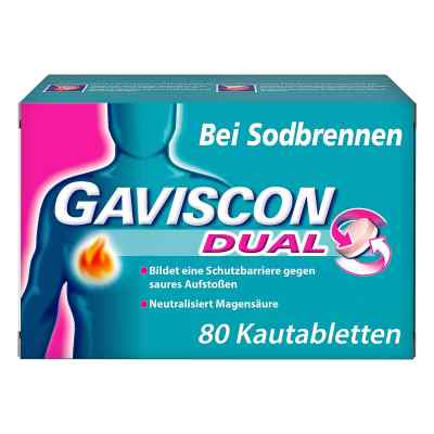 GAVISCON Dual Tabletki do żucia o podwójnym działaniu przeciw zg 80 szt. od Reckitt Benckiser Deutschland GmbH PZN 15865585