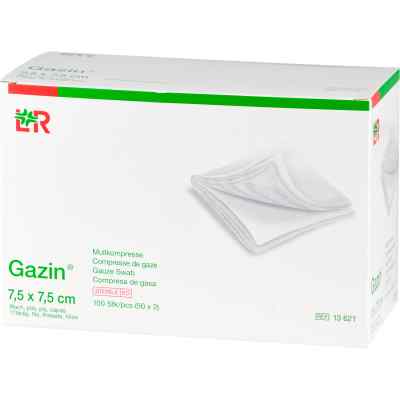 Gazin Mullkomp.7,5x7,5 cm steril 8fach