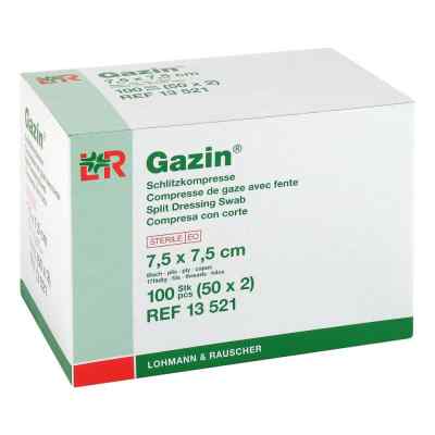 Gazin Schlitzkompressen 7,5x7,5cm 8fach steril