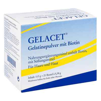 Gelacet proszek -żelatyna z biotyną 21 szt. od ALMIRALL HERMAL GmbH PZN 04143417