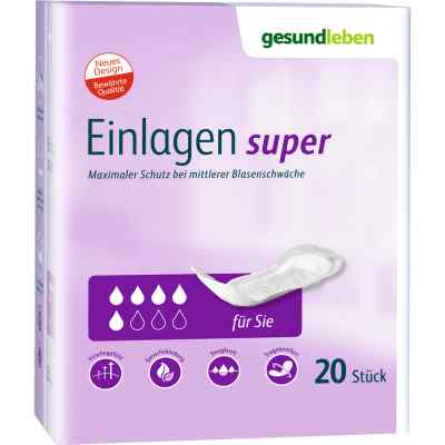 Gesund Leben Einlagen super 20 szt. od GEHE Pharma Handel GmbH PZN 13342995