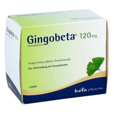 Gingobeta 120 mg Filmtabletten 120 szt. od betapharm Arzneimittel GmbH PZN 12461686