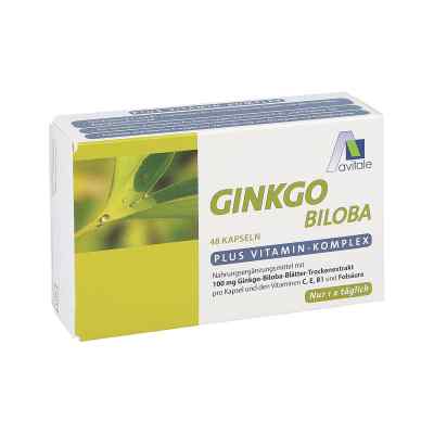 Ginkgo 100 mg kapsułki + wit. B1, C + E 48 szt. od Avitale GmbH PZN 02909329