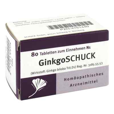 Ginkgoschuck Tabl. 80 szt. od SCHUCK GmbH Arzneimittelfabrik PZN 04761440