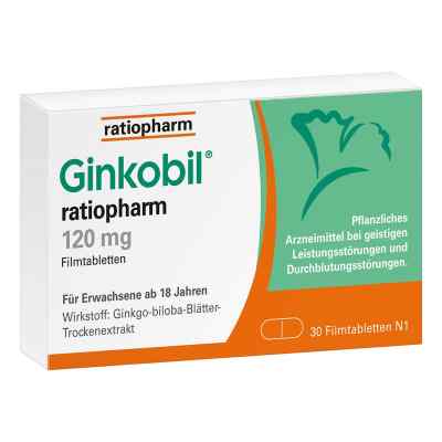 Ginkobil ratiopharm 120 mg Filmtabletten 30 szt. od ratiopharm GmbH PZN 06680869