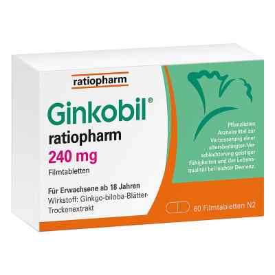 Ginkobil ratiopharm 240 mg tabletki powlekane 30 szt. od ratiopharm GmbH PZN 08863752