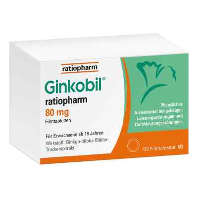 Ginkobil ratiopharm 80 mg Filmtabletten 120 szt. od ratiopharm GmbH PZN 06680852