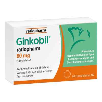 Ginkobil ratiopharm 80 mg Filmtabletten 60 szt. od ratiopharm GmbH PZN 06680846