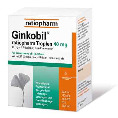 Ginkobil ratiopharm Tropfen 40 mg 200 ml od ratiopharm GmbH PZN 06680906