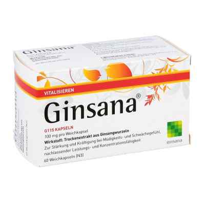 Ginsana G 115 kapsułki z żeń szeniem 60 szt. od Tentan Deutschland GmbH PZN 05461668