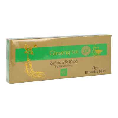 Ginseng 500 płyn 10ml fiolek 10 fiol. od CHINA HARBIN YEEKONG HERB INC. PZN 08300233