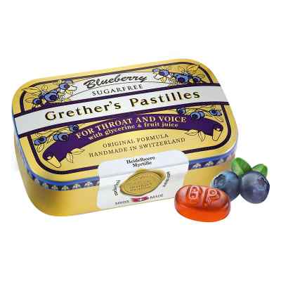 Grethers Blueberry zuckerfrei Pastillen 110 g od Hager Pharma GmbH PZN 11863201