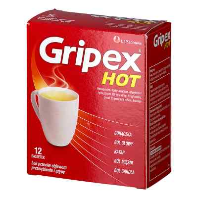 Gripex Hot (HotActiv) saszetki 12  od US PHARMACIA SP. Z O.O. PZN 08300531