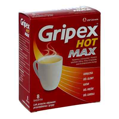 Gripex Hot Max saszetki 8  od US PHARMACIA SP. Z O.O. PZN 08300609