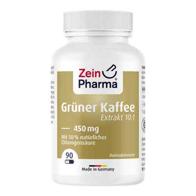 Grüner Kaffee Extrakt 450 mg kapsułki 90 szt. od Zein Pharma - Germany GmbH PZN 10198523