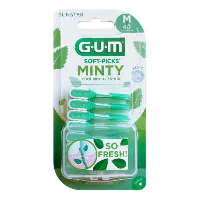 GUM SOFT-PICKS® MINTY Miękkie szczoteczki międzyzębowe Medium