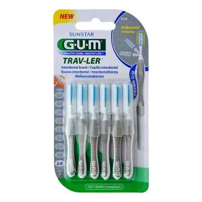 Gum Trav-ler 0,2mm Kerze grau Interdental+6kappen szczoteczki