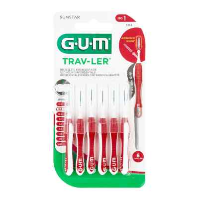 Gum Trav-ler 0,8mm Kerze rot Interdental+6kappen 6 szt. od Sunstar Deutschland GmbH PZN 09714445