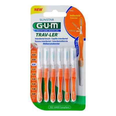 Gum Trav-ler 0,9mm Kerze orange Intendent.+6kappen 6 szt. od Sunstar Deutschland GmbH PZN 09714422