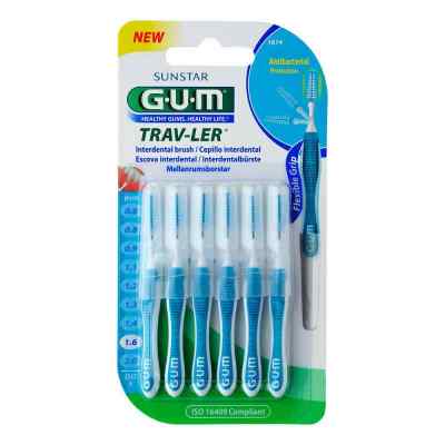 Gum Trav-ler 1,6mm Tanne blau Interdental+6kappen 6 szt. od Sunstar Deutschland GmbH PZN 09714333