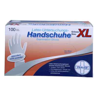 Handschuhe Einmal Latex gepudert Xl 100 szt. od Param GmbH PZN 02500356