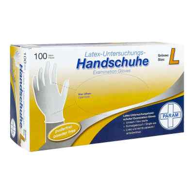 Handschuhe Einmal Latex puderfrei L 100 szt. od Param GmbH PZN 00990267