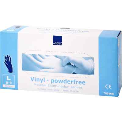 Handschuhe Vinyl large puderfrei blau 100 szt. od ABENA GmbH PZN 04650628