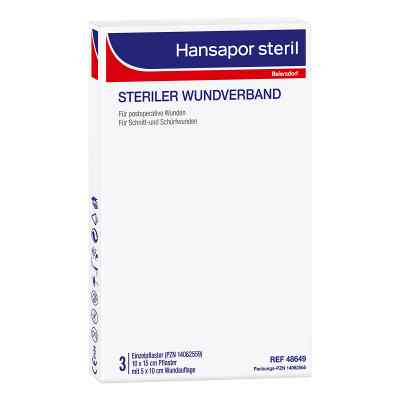 Hansapor steril Wundverband 10x15 cm 3 szt. od Beiersdorf AG PZN 14062565