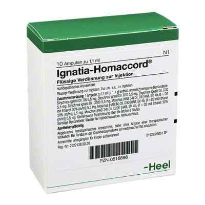 Heel Ignatia Homaccord, ampułki  10 szt. od Biologische Heilmittel Heel GmbH PZN 00516896