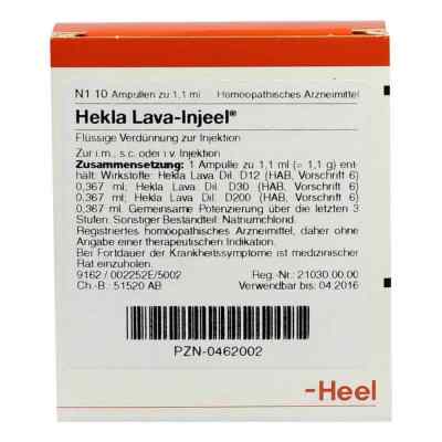 Hekla Lava Injeele 10 szt. od Biologische Heilmittel Heel GmbH PZN 00462002