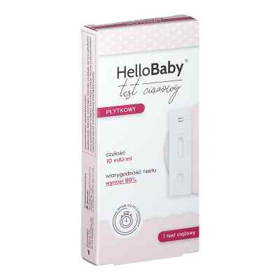 HelloBaby test ciążowy płytkowy 1  od DIAGNOSIS S.A. PZN 08301179