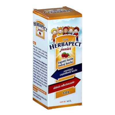 Herbapect Junior syrop o smaku malinowym 120 g od AFLOFARM FARMACJA POLSKA SP. Z O PZN 08301928