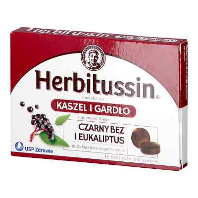 Herbitussin Kaszel i Gardło pastylki do ssania 12  od DOMACO PZN 08300807