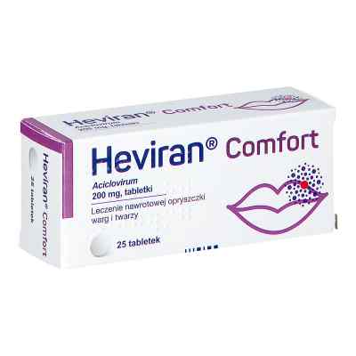Heviran Comfort 200 mg tabletki 25  od ZAKŁADY FARMACEUTYCZNE POLPHARMA S.A. PZN 08301272