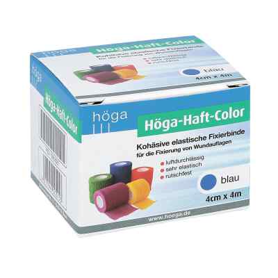 Höga Haft Color opatrunek mocujący 4 cm x 4 m niebieski  1 szt. od HÖGA-PHARM G.Höcherl PZN 10933023
