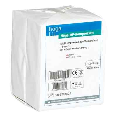 Höga-kompressen Op 10x10 cm unsteril 8fach