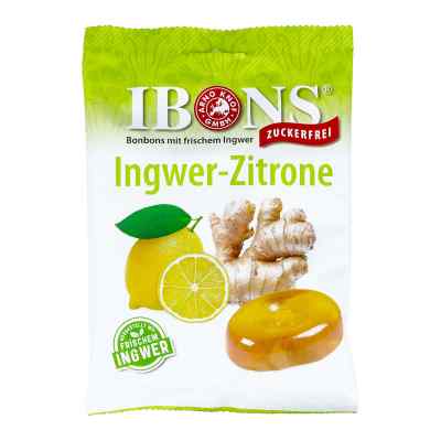 Ibons Ingwer Zitrone ohne Zucker  Tüte Lutschbonbons 75 g od Arno Knof GmbH PZN 16884633