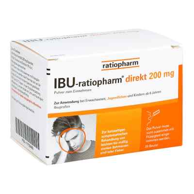 Ibu Ratiopharm direkt 200 mg Pulver zum Einnehmen 20 szt. od ratiopharm GmbH PZN 11722469